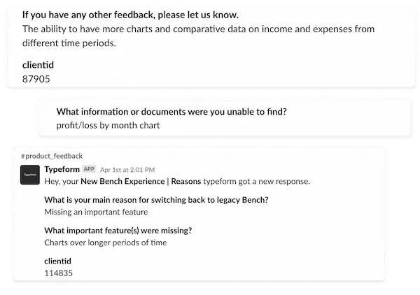 Examples of customer feedback