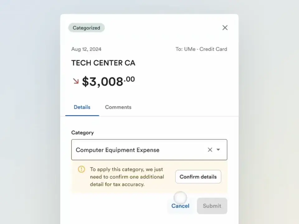 Screenshot of Bench Categorization AI