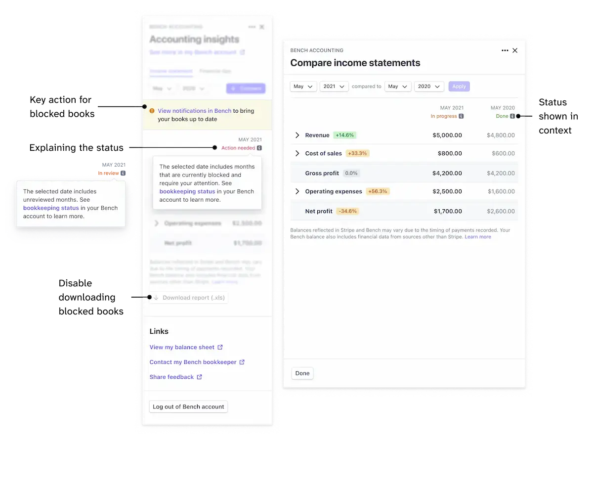 Final iteration with alerts, tooltips explaining statuses, disabled downloading of blocked books